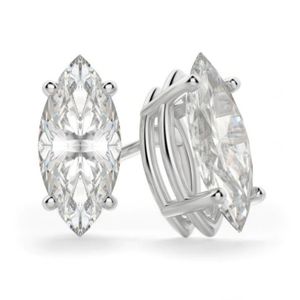 Marquise Cut Diamond Stud Earrings
